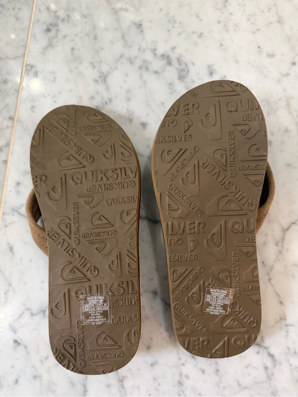 Quiksilver Brown Textured Flip Flop Sandal - Picture 2 of 3